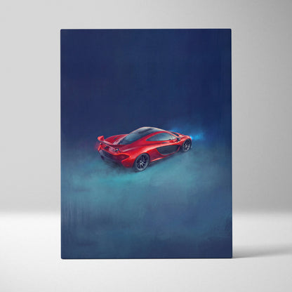 McLaren P1 Inspired Supercar Canvas Art - Custom Car Wall Art Print