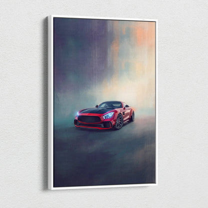 Mercedes-AMG GT Coupe Inspired Canvas Art - Premium Automotive Wall Decor