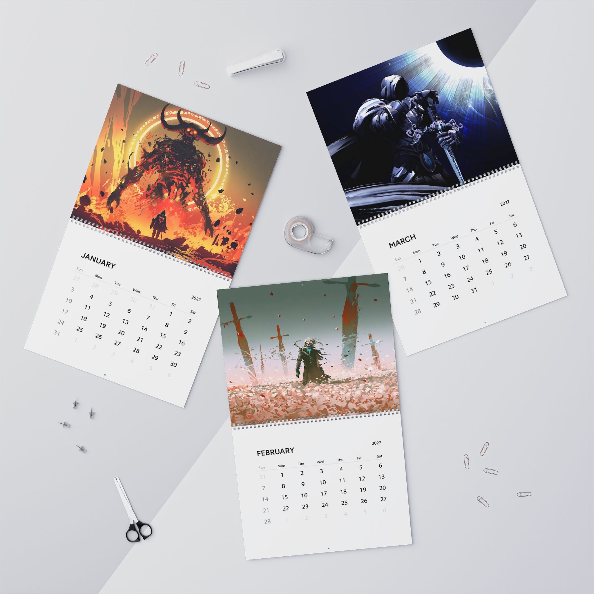 2027 Fantasy Illustration Calendar – Mystical Characters, Enchanted Scenes & Imaginative Worlds