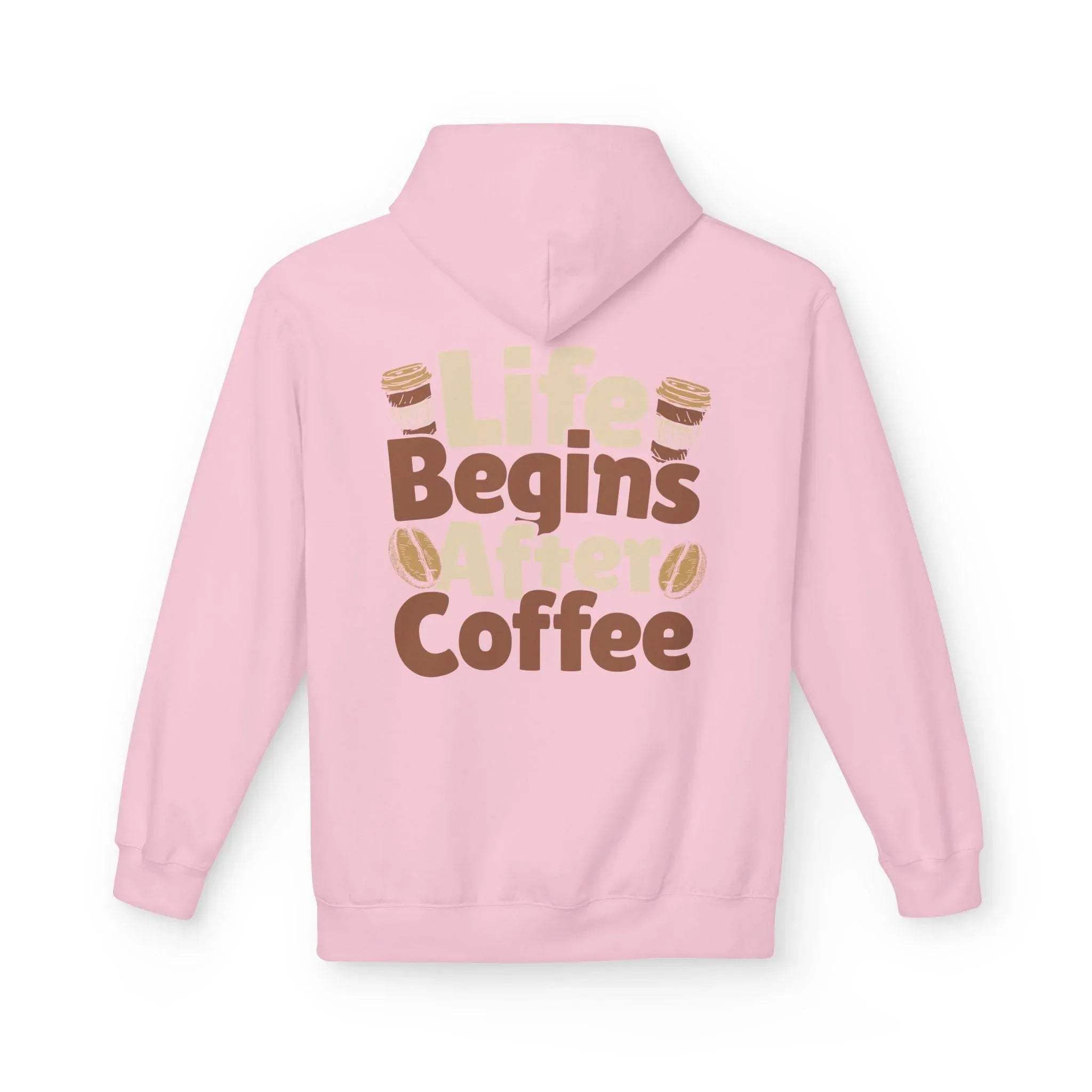 Cozy Life Begins After Coffee Fleece Pullover Hoodie