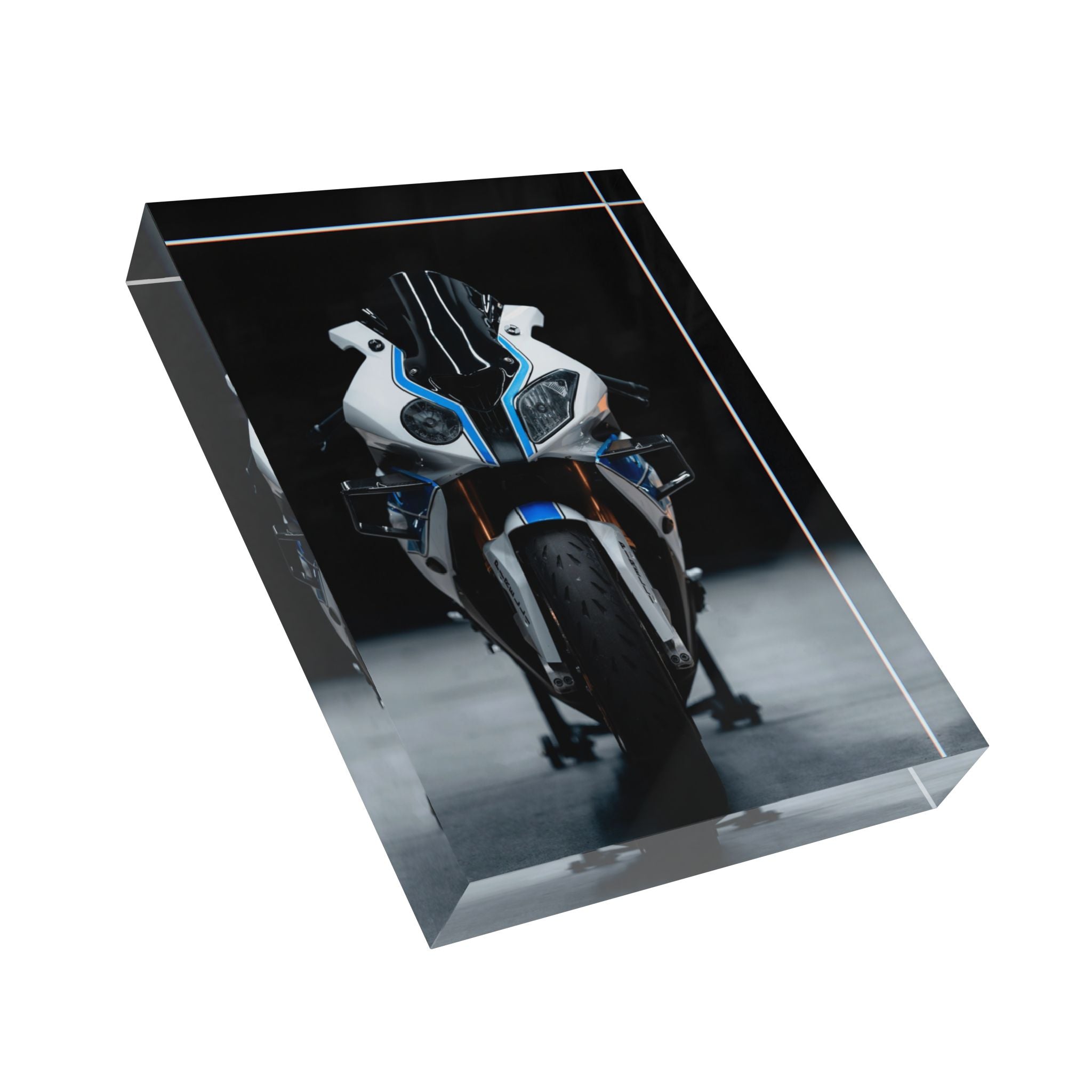 BMW S1000RR HP4 Motorcycle Acrylic Photo Block #002 - Throttle Designs