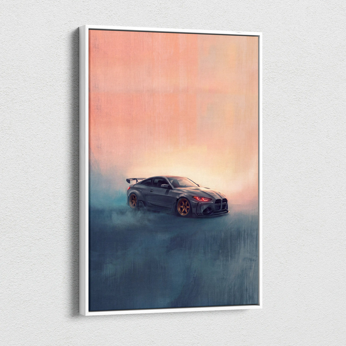 BMW M4 Inspired Automotive Wall Art, High Performance German Coupe Canvas Print