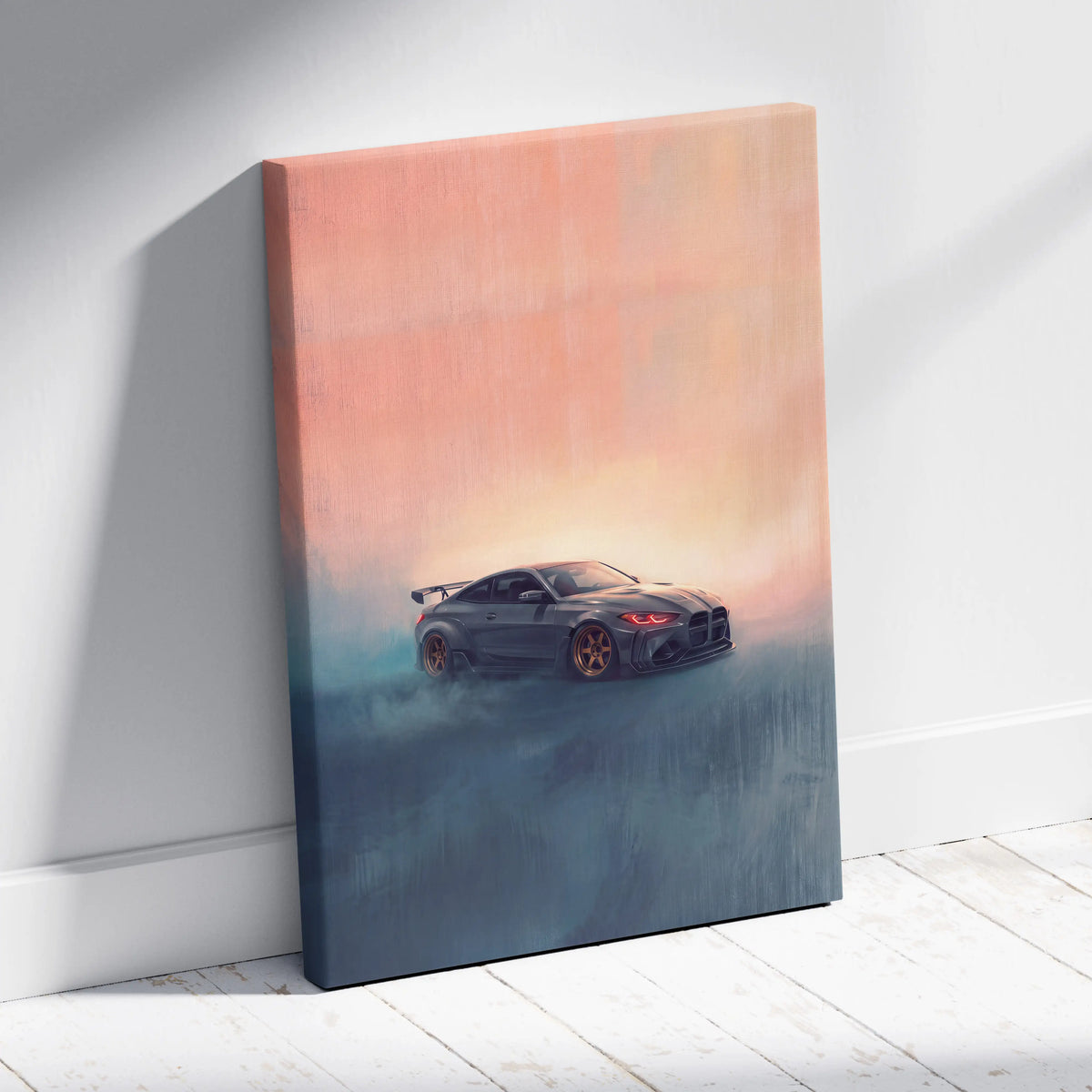 BMW M4 Inspired Automotive Wall Art, High Performance German Coupe Canvas Print