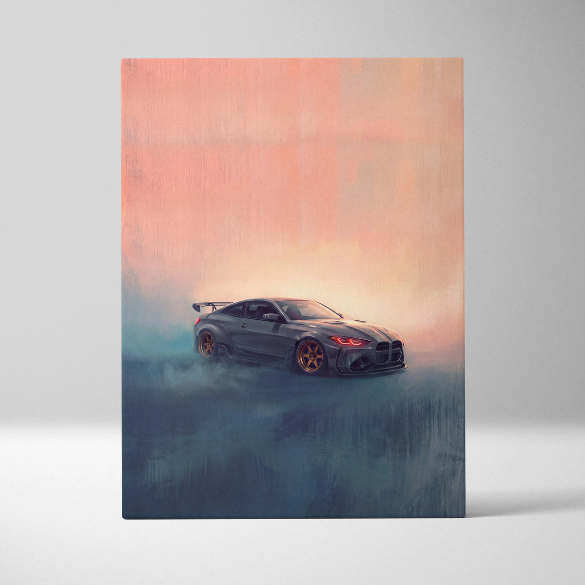 BMW M4 Inspired Automotive Wall Art, High Performance German Coupe Canvas Print