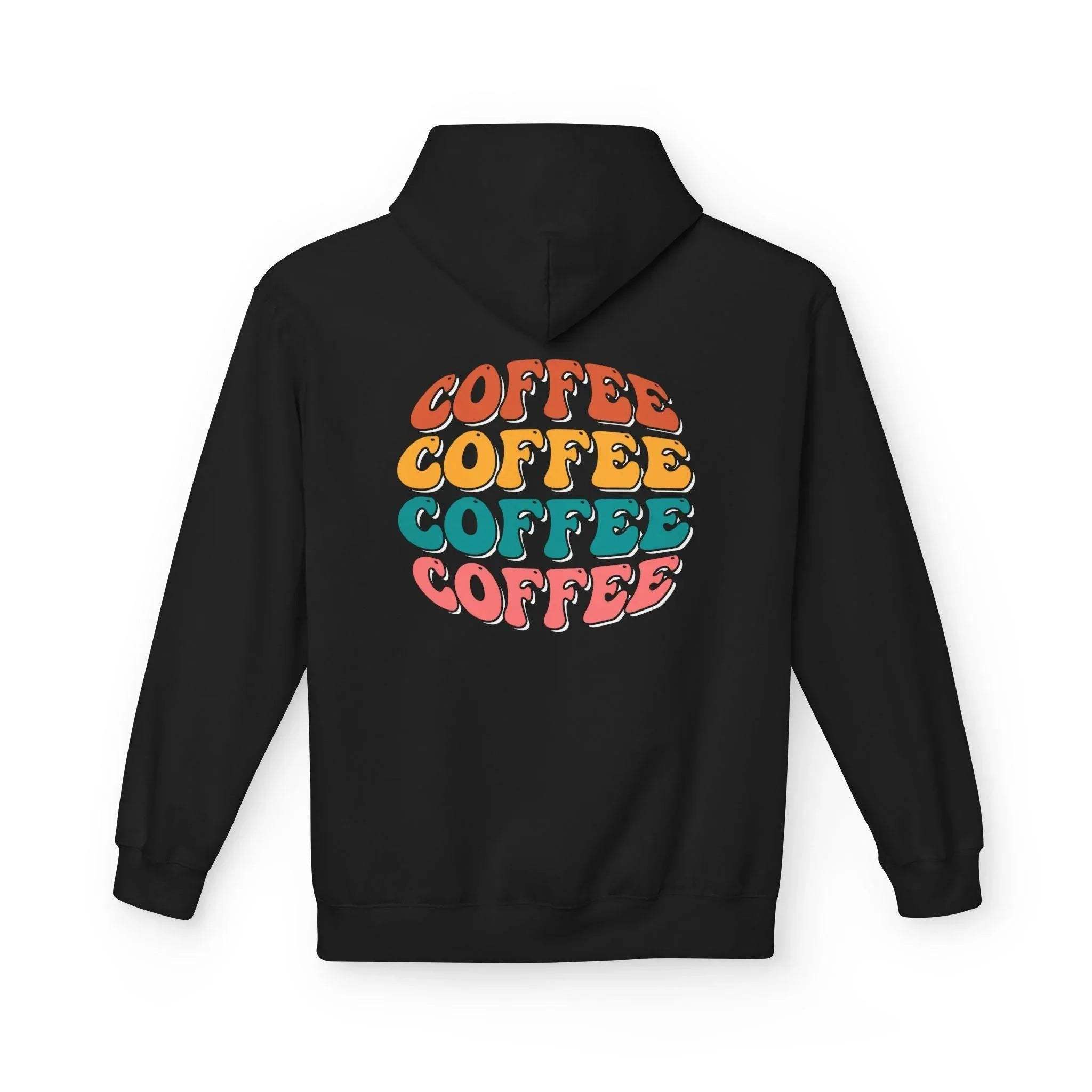Cozy Chic Groovy Coffee Fleece Hoodie for Ultimate Comfort