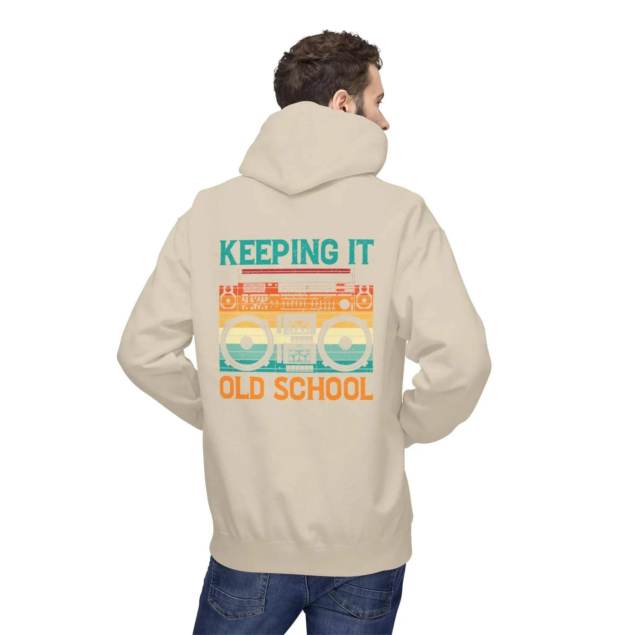 Ultimate Comfort Premium Old School Boombox Fleece Hoodie