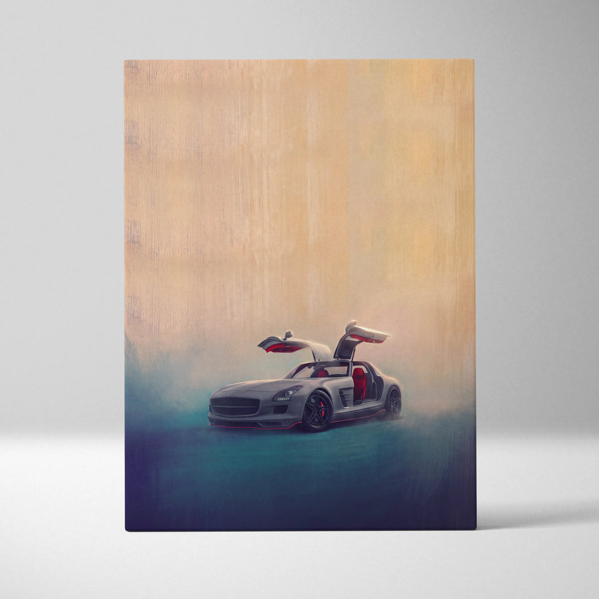 Mercedes-Benz SLS AMG Inspired Canvas Art, Luxury Exotic Car Wall Decor Print