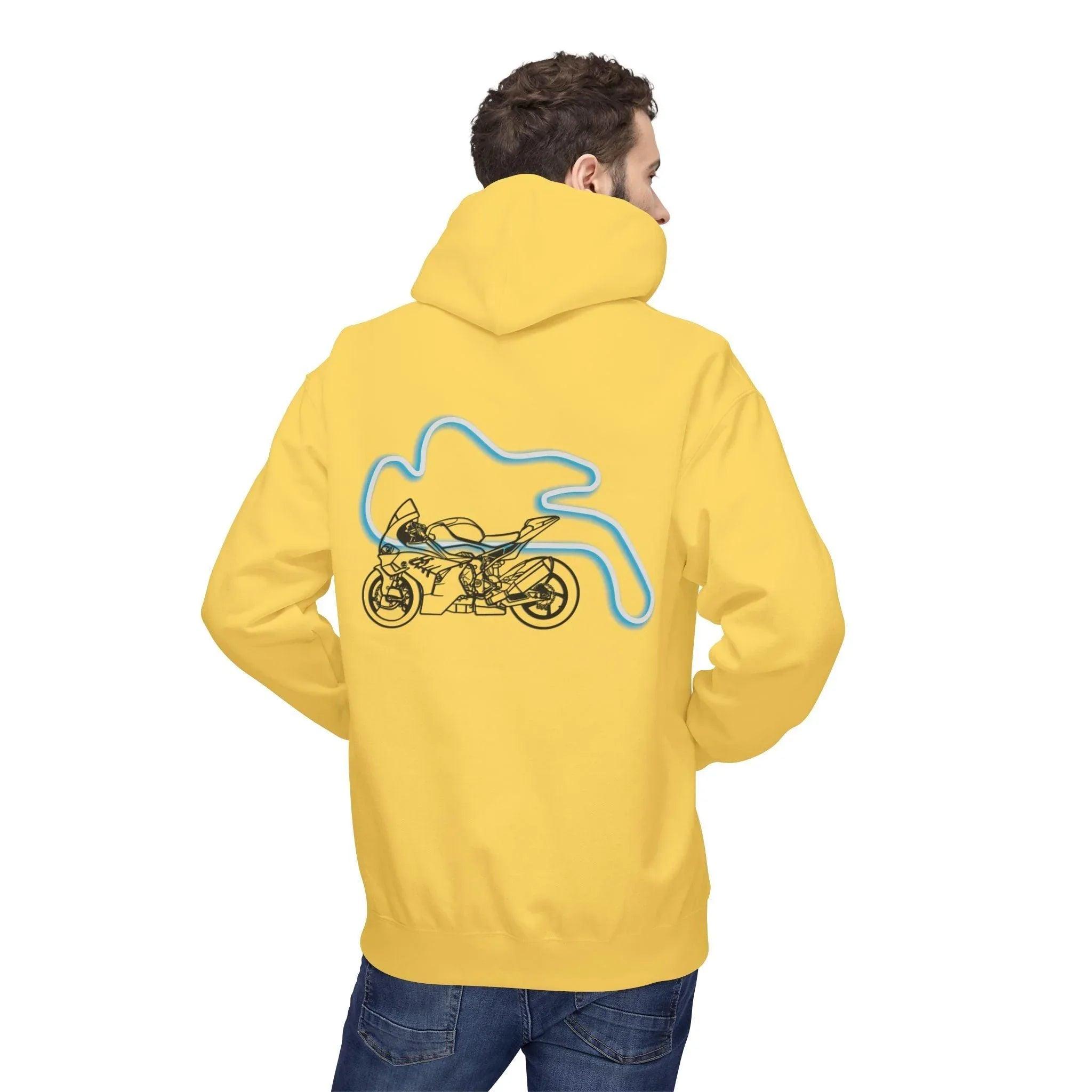 BMW Inspired M1000RR Fleece Hoodie Comfort and Style for Motorsport Enthusiasts