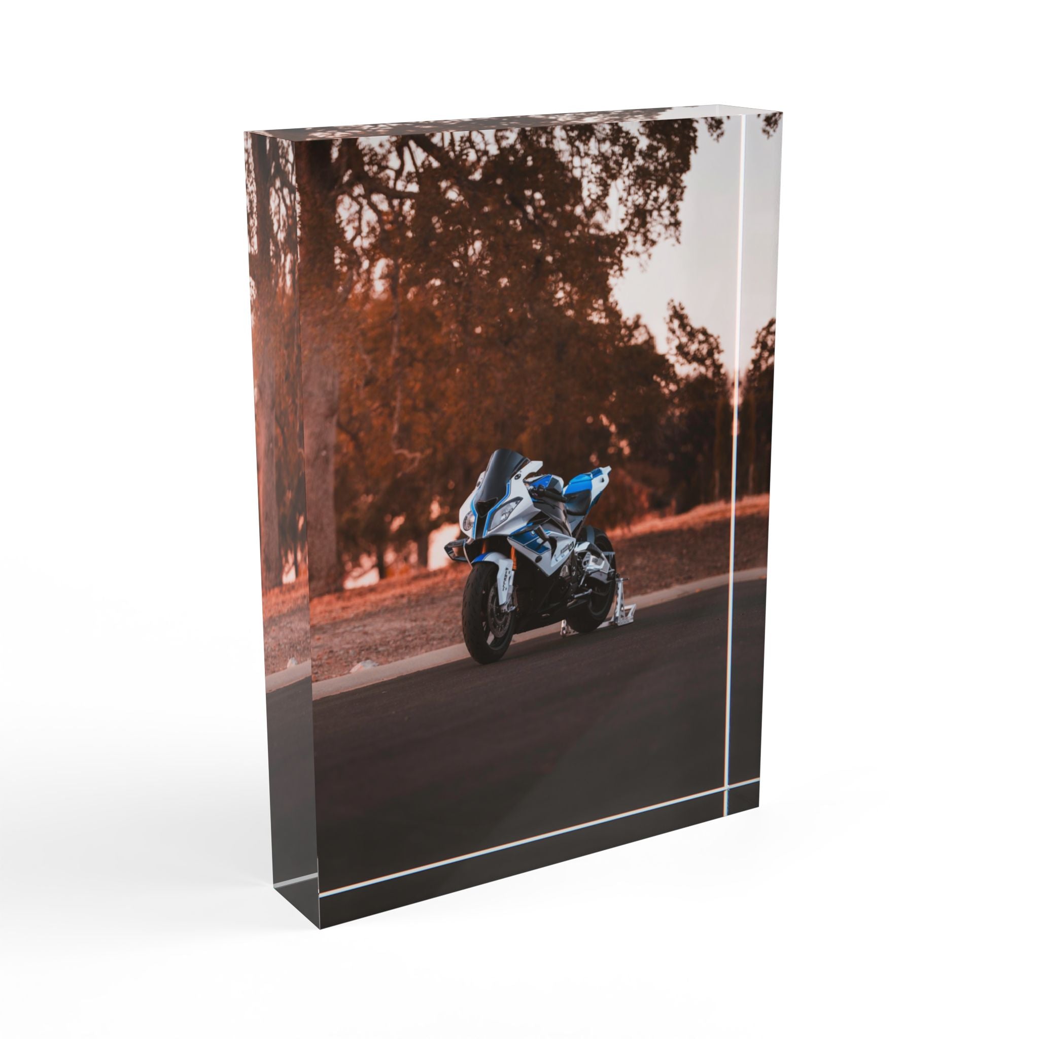 BMW S1000RR HP4 Motorcycle Acrylic Photo Block #004 - Throttle Designs