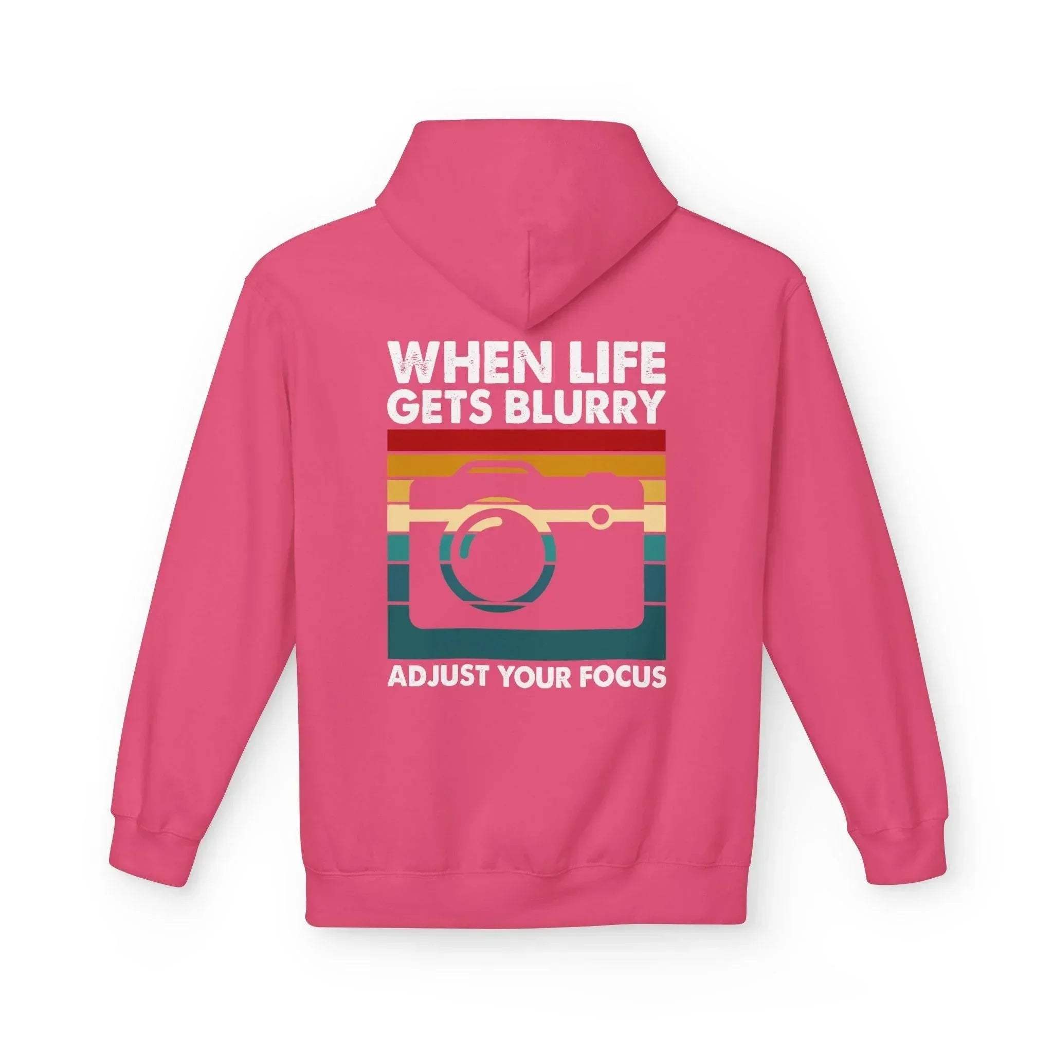 Inspirational 'Adjust Your Focus' Cozy Fleece Hoodie for Ultimate Comfort
