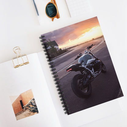 BMW R Nine T Motorcycle Spiral Notebook #004 - Throttle Designs