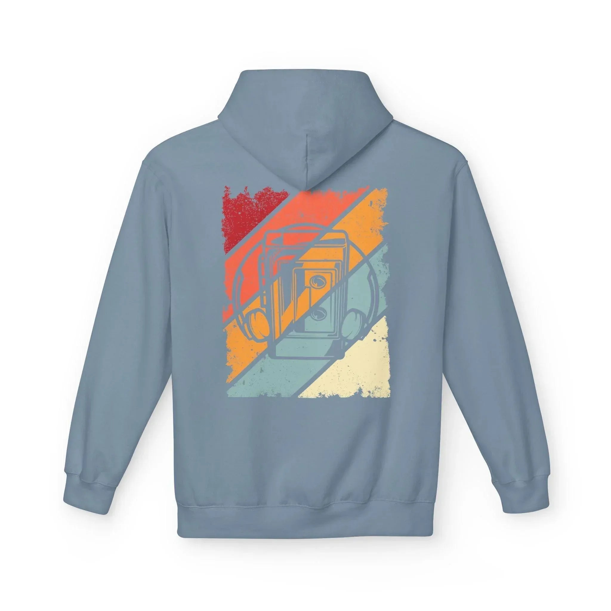 Cozy Vintage Walkman Fleece Hoodie - Stylish Comfort for Cold Days