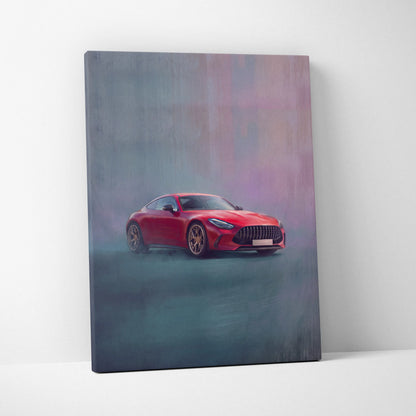 Mercedes-AMG GT Inspired Car Wall Art, Modern Luxury Sports Car Canvas Painting