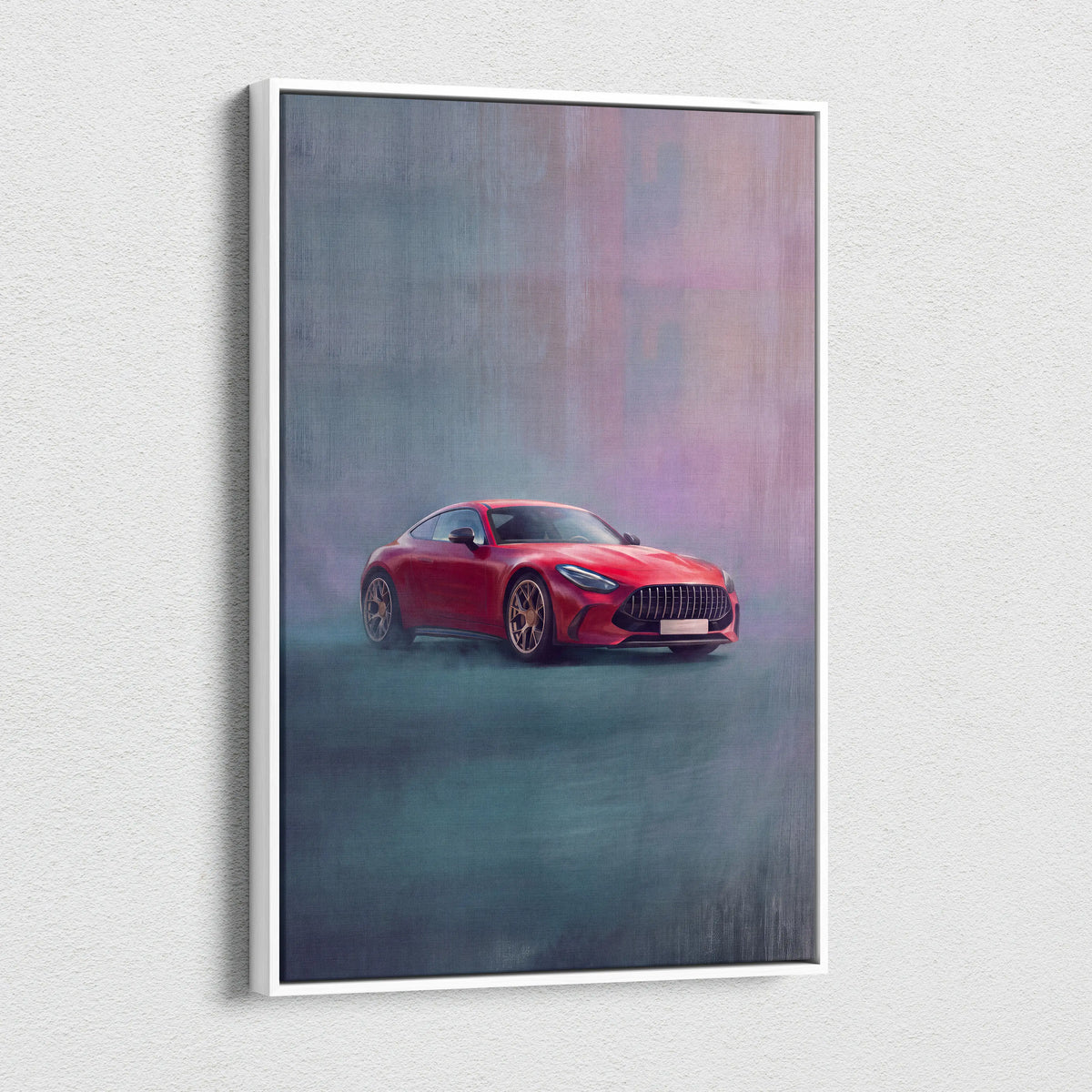 Mercedes-AMG GT Inspired Car Wall Art, Modern Luxury Sports Car Canvas Painting