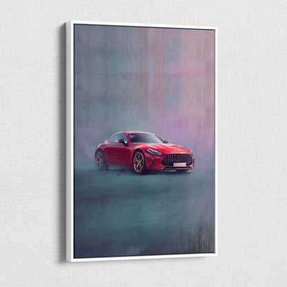Mercedes-AMG GT Inspired Car Wall Art, Modern Luxury Sports Car Canvas Painting