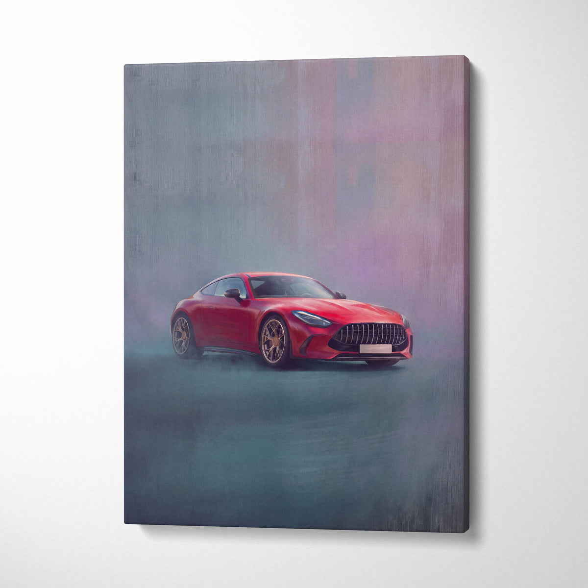 Mercedes-AMG GT Inspired Car Wall Art, Modern Luxury Sports Car Canvas Painting