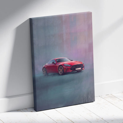 Mercedes-AMG GT Inspired Car Wall Art, Modern Luxury Sports Car Canvas Painting
