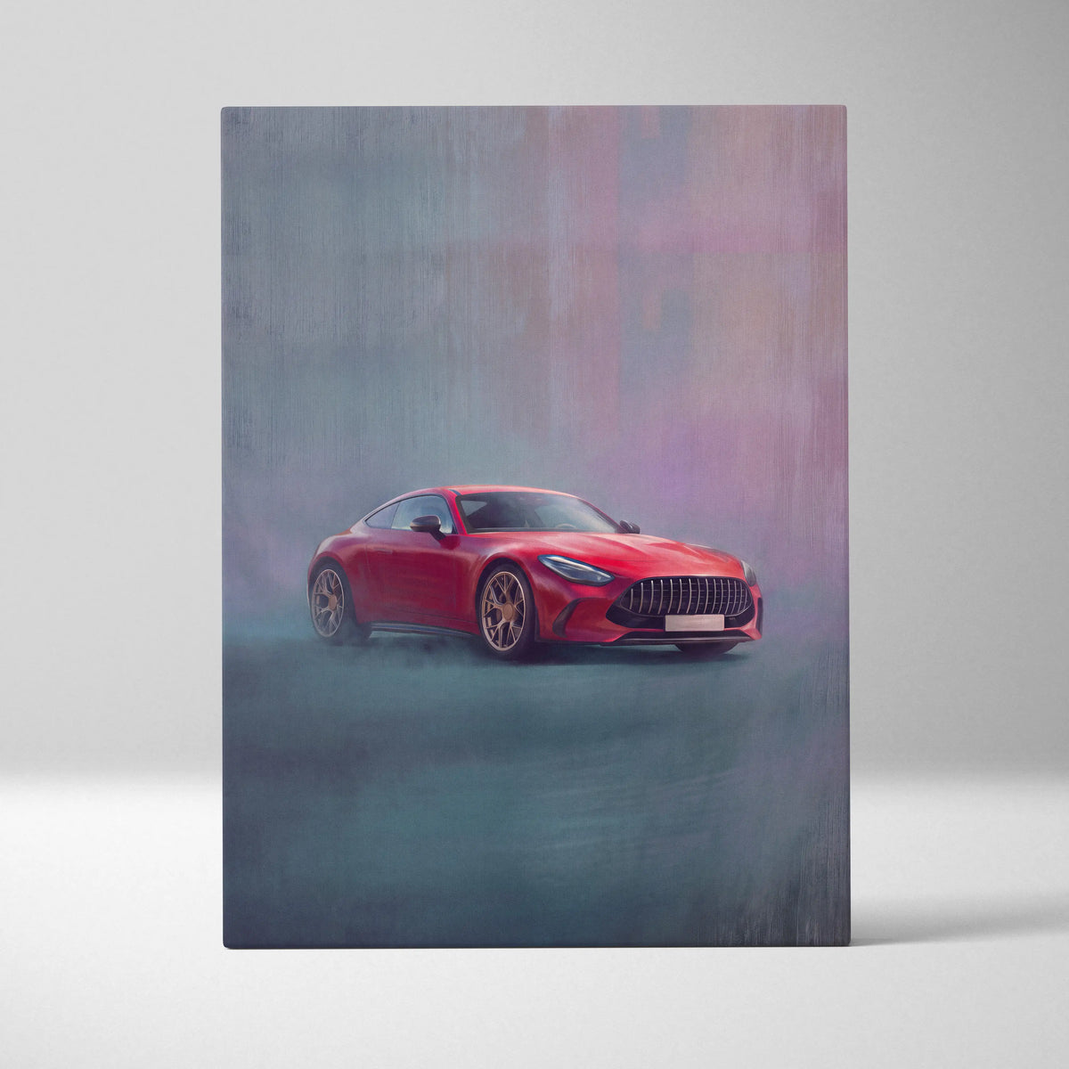 Mercedes-AMG GT Inspired Car Wall Art, Modern Luxury Sports Car Canvas Painting