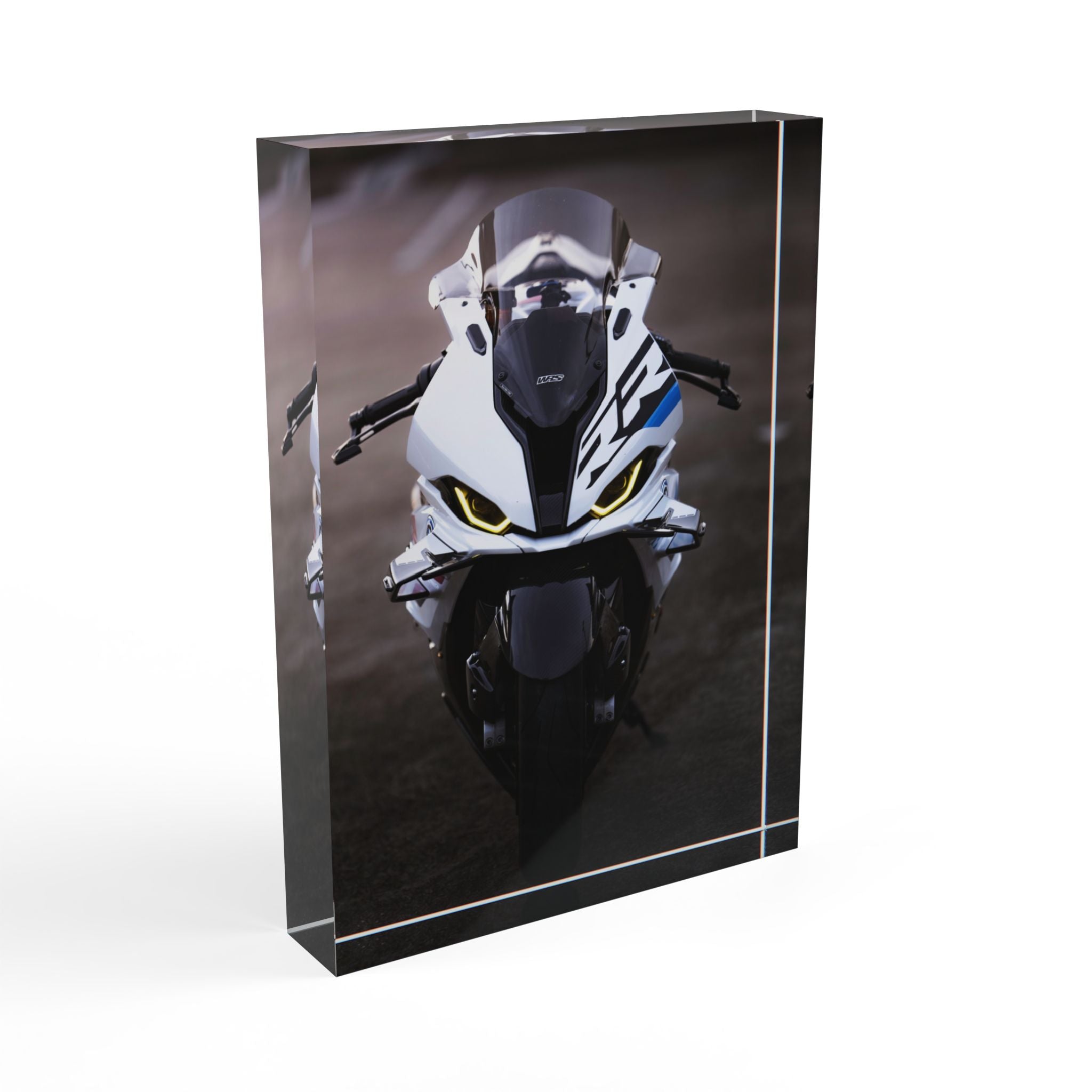 BMW S1000RR Drag Spec Motorcycle Acrylic Photo Block #010 - Throttle Designs