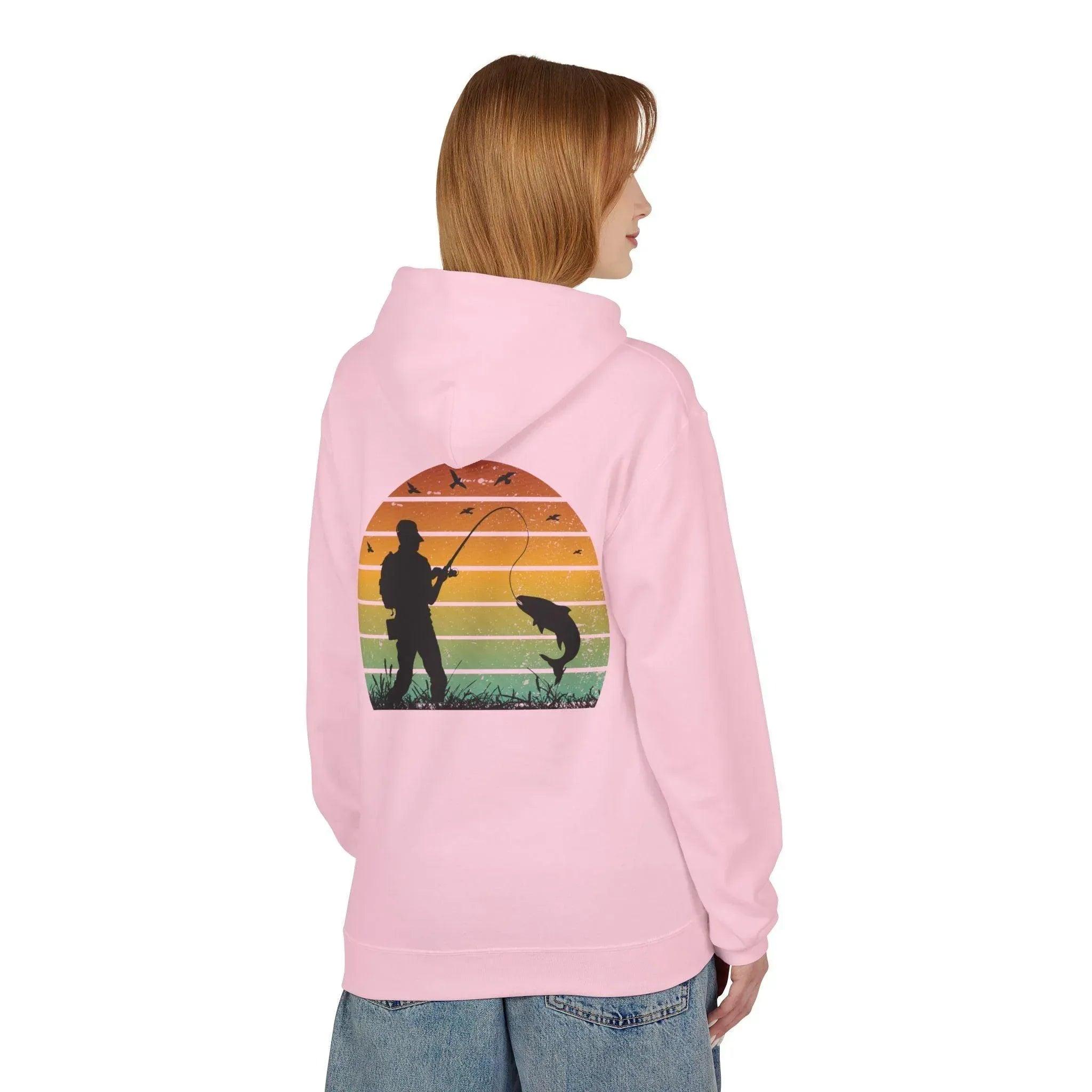 Ultimate Retro Fishing Fleece Hoodie for Comfort and Style