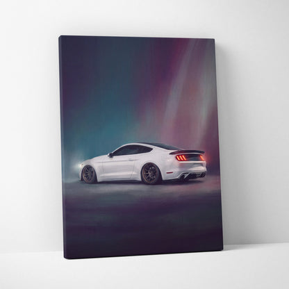 Ford Mustang Inspired Car Wall Art, Custom Muscle Car Canvas Print for Office