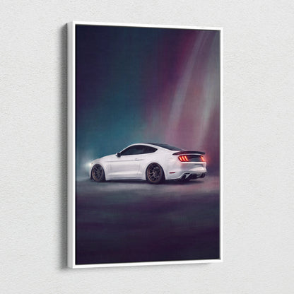Ford Mustang Inspired Car Wall Art, Custom Muscle Car Canvas Print for Office