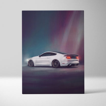 Ford Mustang Inspired Car Wall Art, Custom Muscle Car Canvas Print for Office