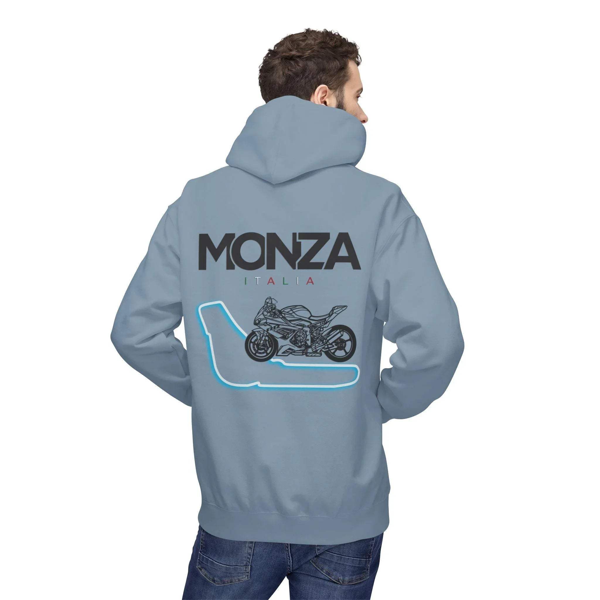 BMW Inspired S1000RR Monza Italia Race Track Fleece Hoodie for Style and Comfort