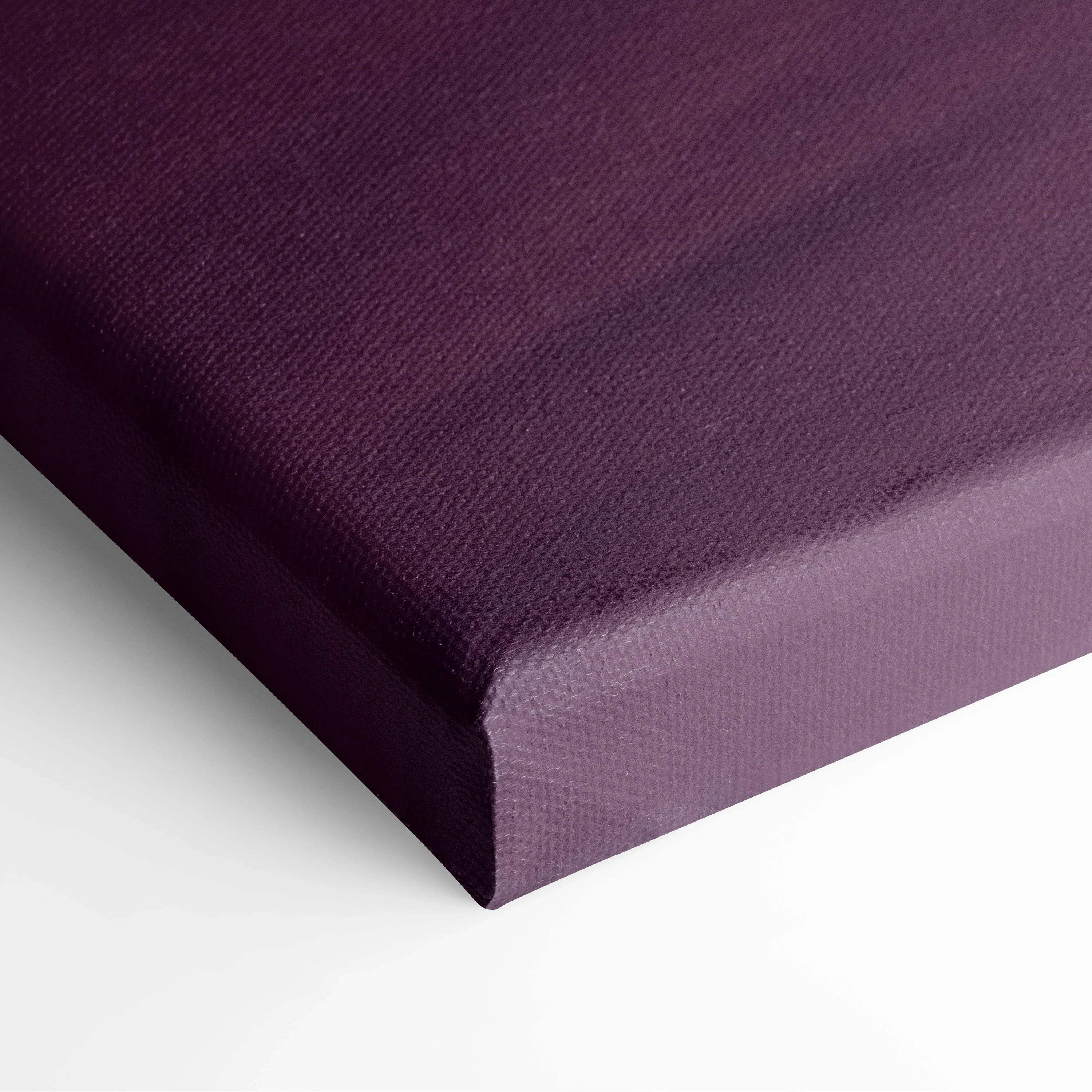 Deep purple textured woven canvas back with raised edges