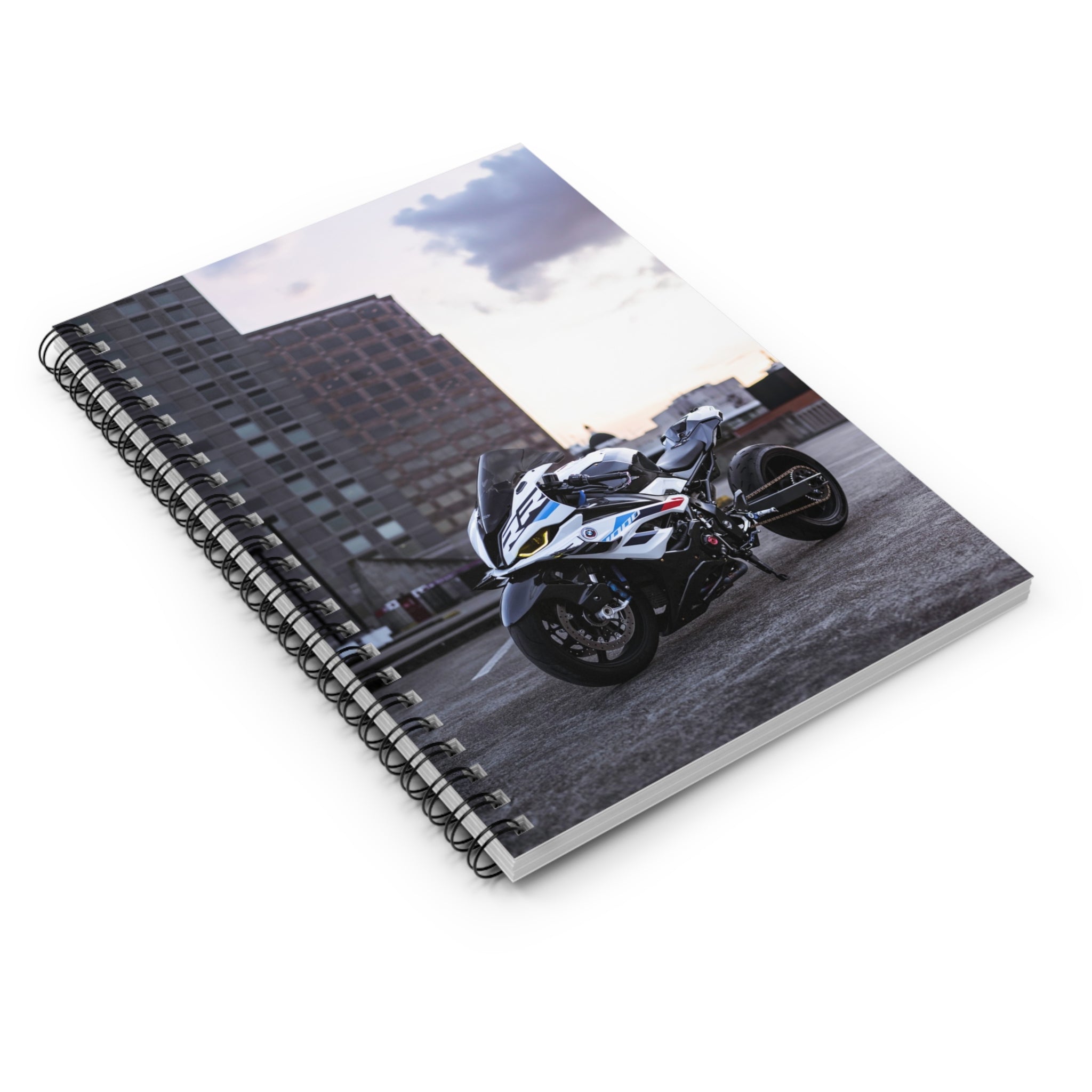 BMW S1000RR Drag Spec Motorcycle Spiral Notebook #012 - Throttle Designs