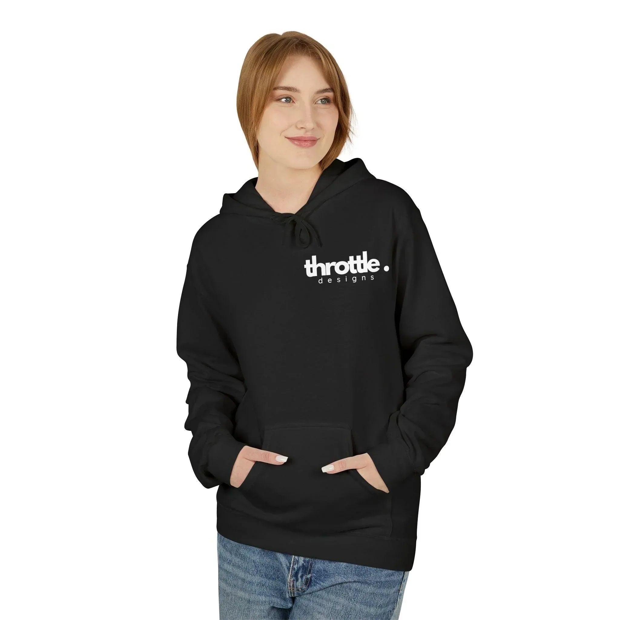 Customizable QR Code Fleece Hoodie for Social Media Engagement