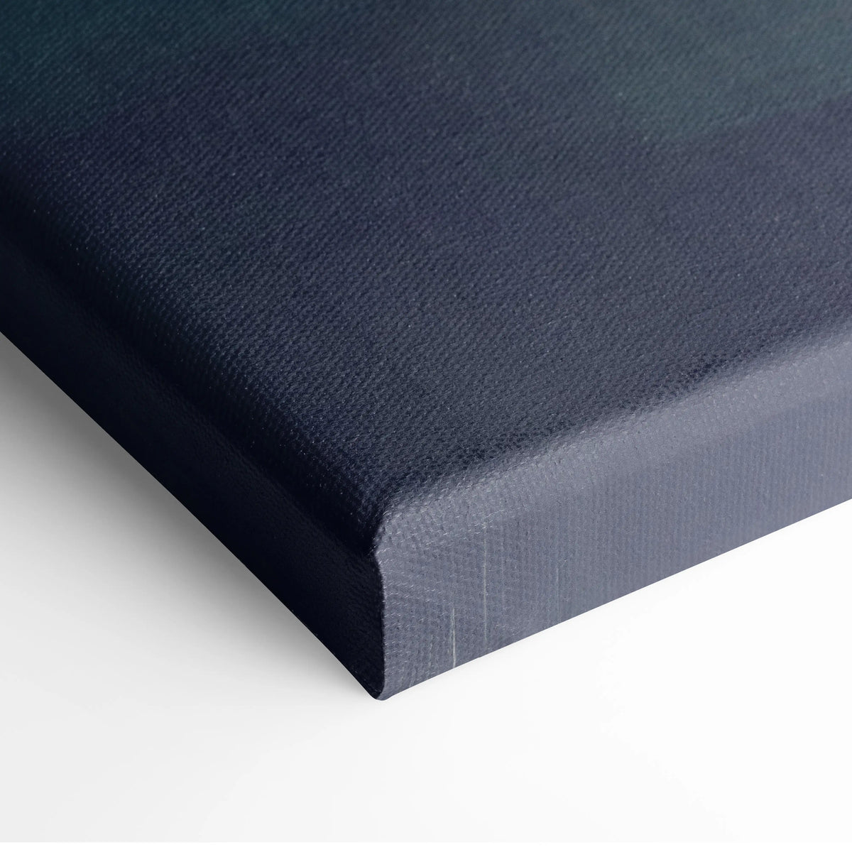 Dark navy canvas print with textured woven surface and raised edges featuring mclaren senna inspired car wall art track edition