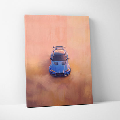 BMW M4 Inspired Automotive Wall Art, High Performance German Coupe Canvas Print