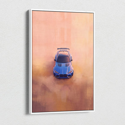 BMW M4 Inspired Automotive Wall Art, High Performance German Coupe Canvas Print