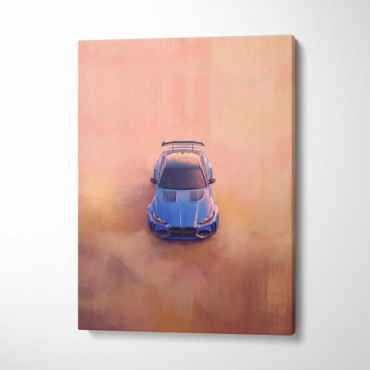 BMW M4 Inspired Automotive Wall Art, High Performance German Coupe Canvas Print