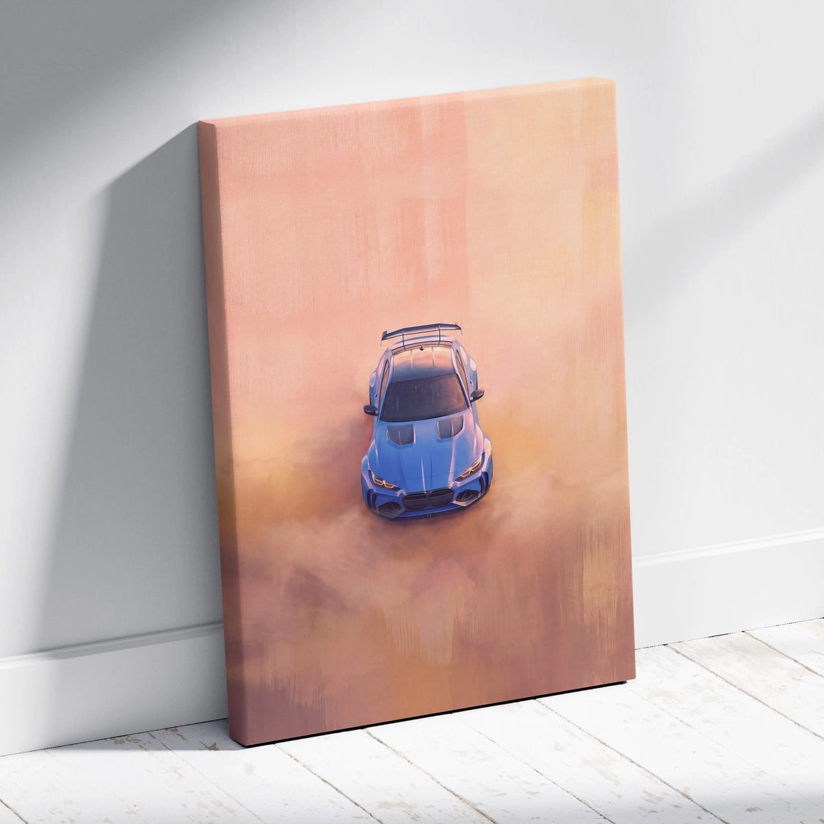 BMW M4 Inspired Automotive Wall Art, High Performance German Coupe Canvas Print