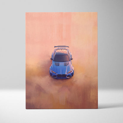 BMW M4 Inspired Automotive Wall Art, High Performance German Coupe Canvas Print