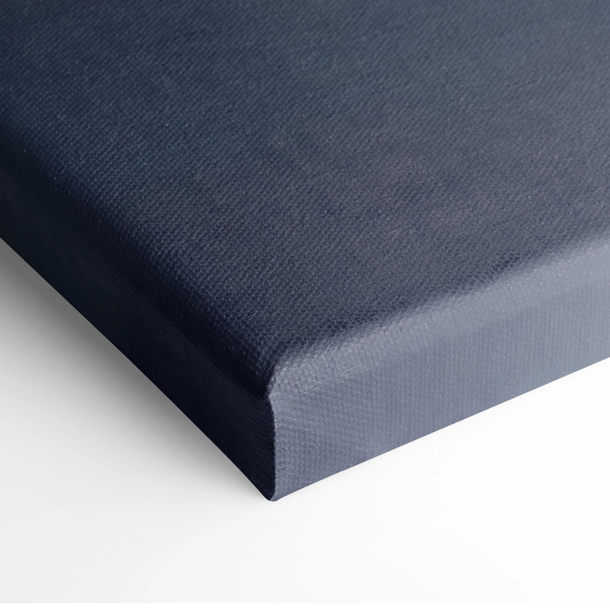 Dark blue canvas print with textured woven surface and raised edges inspired by nissan skyline gt-r r34 for office decor