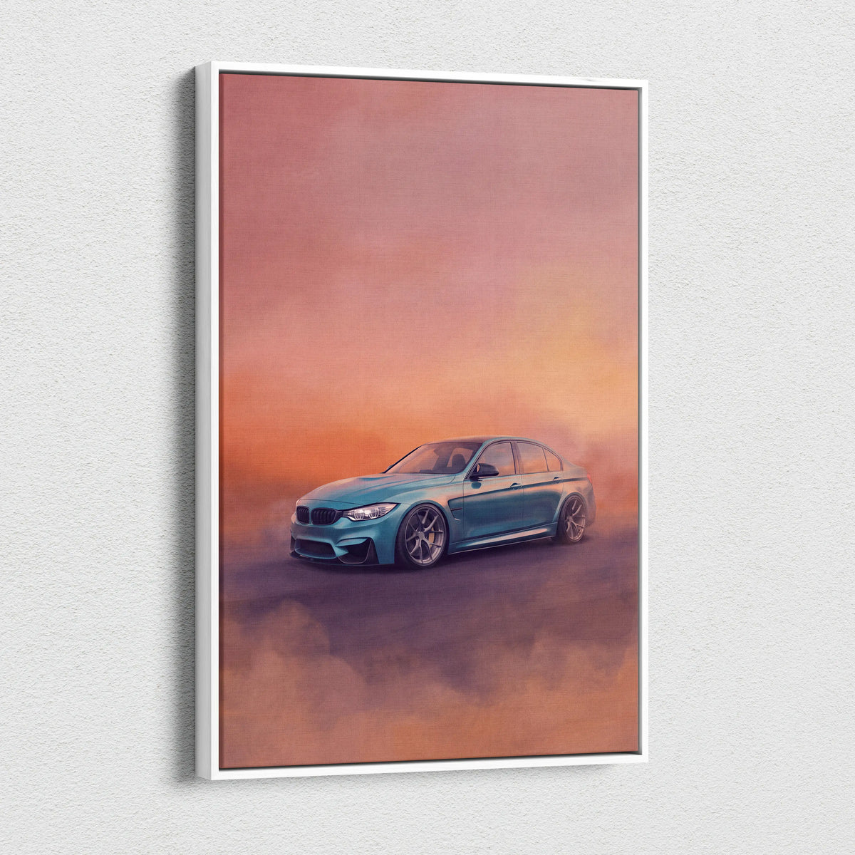 BMW M3 Inspired Automotive Wall Art - Luxury Sports Car Canvas Painting for Modern Home Decor