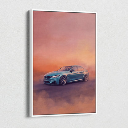 BMW M3 Inspired Automotive Wall Art - Luxury Sports Car Canvas Painting for Modern Home Decor