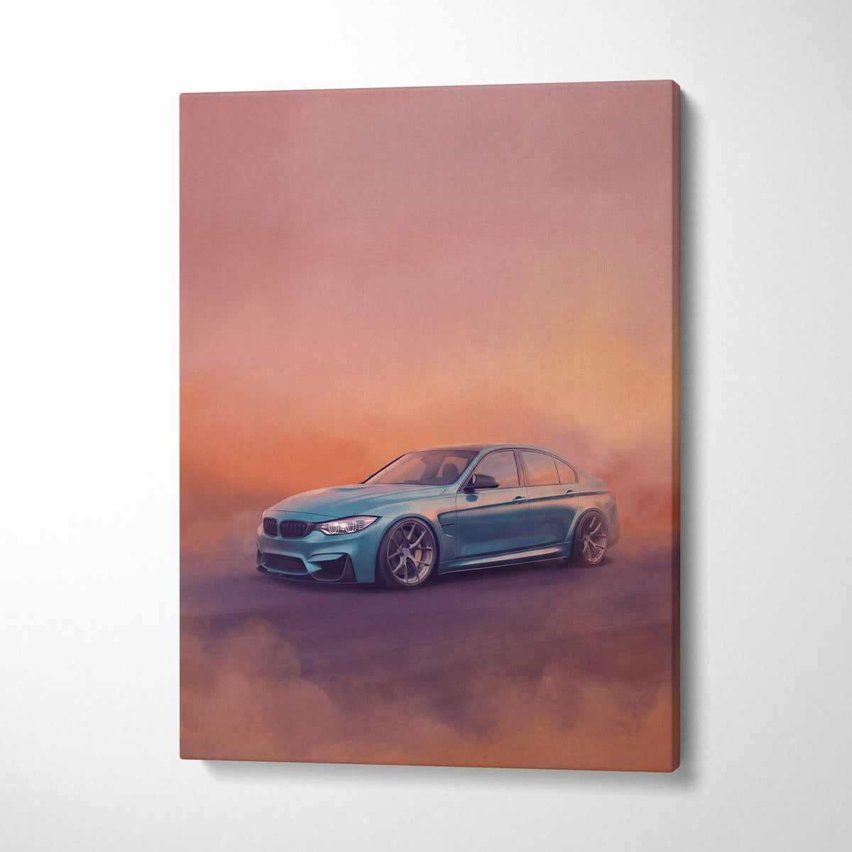 BMW M3 Inspired Automotive Wall Art - Luxury Sports Car Canvas Painting for Modern Home Decor