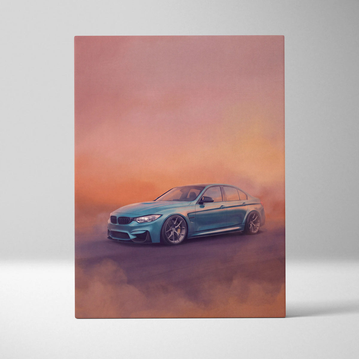 BMW M3 Inspired Automotive Wall Art - Luxury Sports Car Canvas Painting for Modern Home Decor