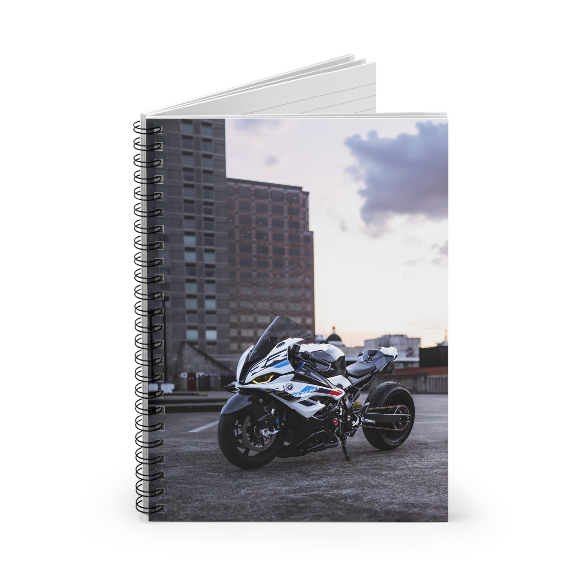 BMW S1000RR Drag Spec Motorcycle Spiral Notebook #012 - Throttle Designs