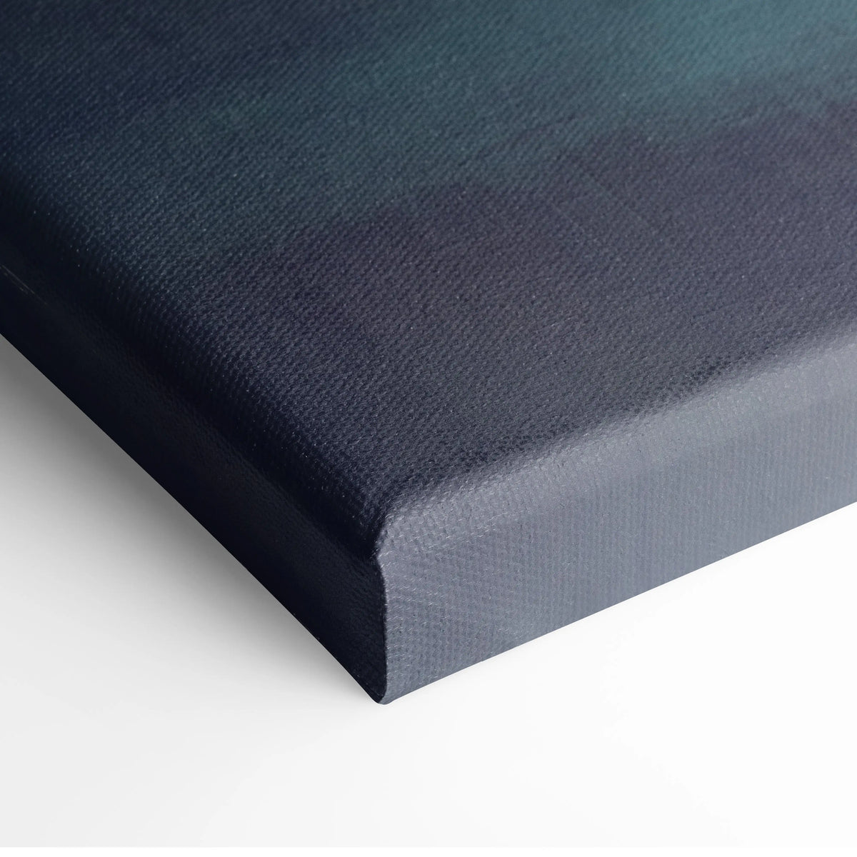 Dark blue canvas with textured surface and wrapped edges for mclaren senna inspired automotive wall art print