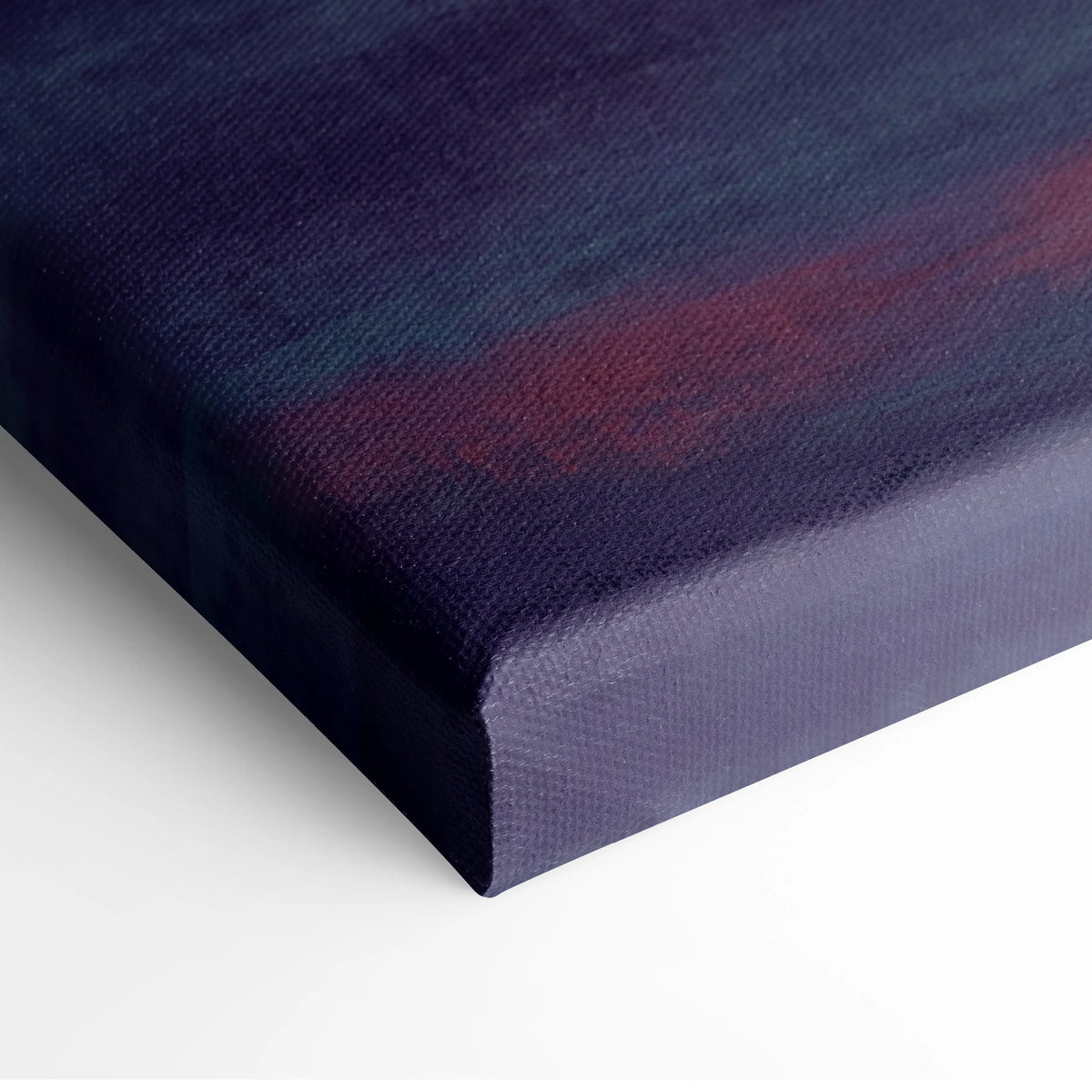 Dodge charger inspired automotive wall art canvas print featuring deep navy with subtle red and teal gradient for living room