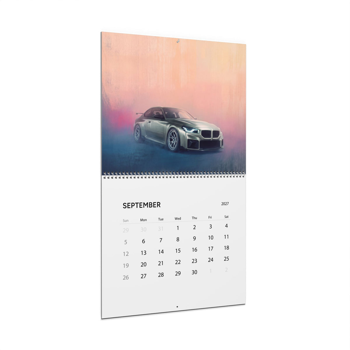 2027 Euro Car Artwork Calendar | European Sports Car Wall Calendar