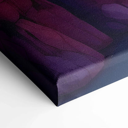 Purple and deep blue abstract textured canvas print