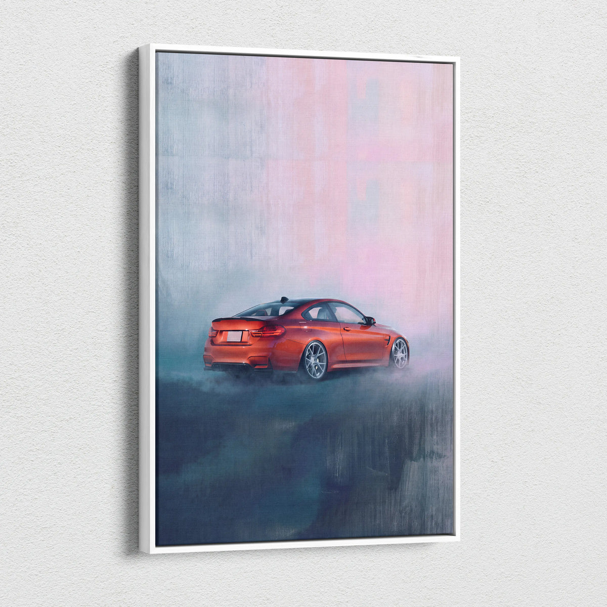 BMW M4 Inspired Canvas Art, Luxury Sports Car Wall Decor Print