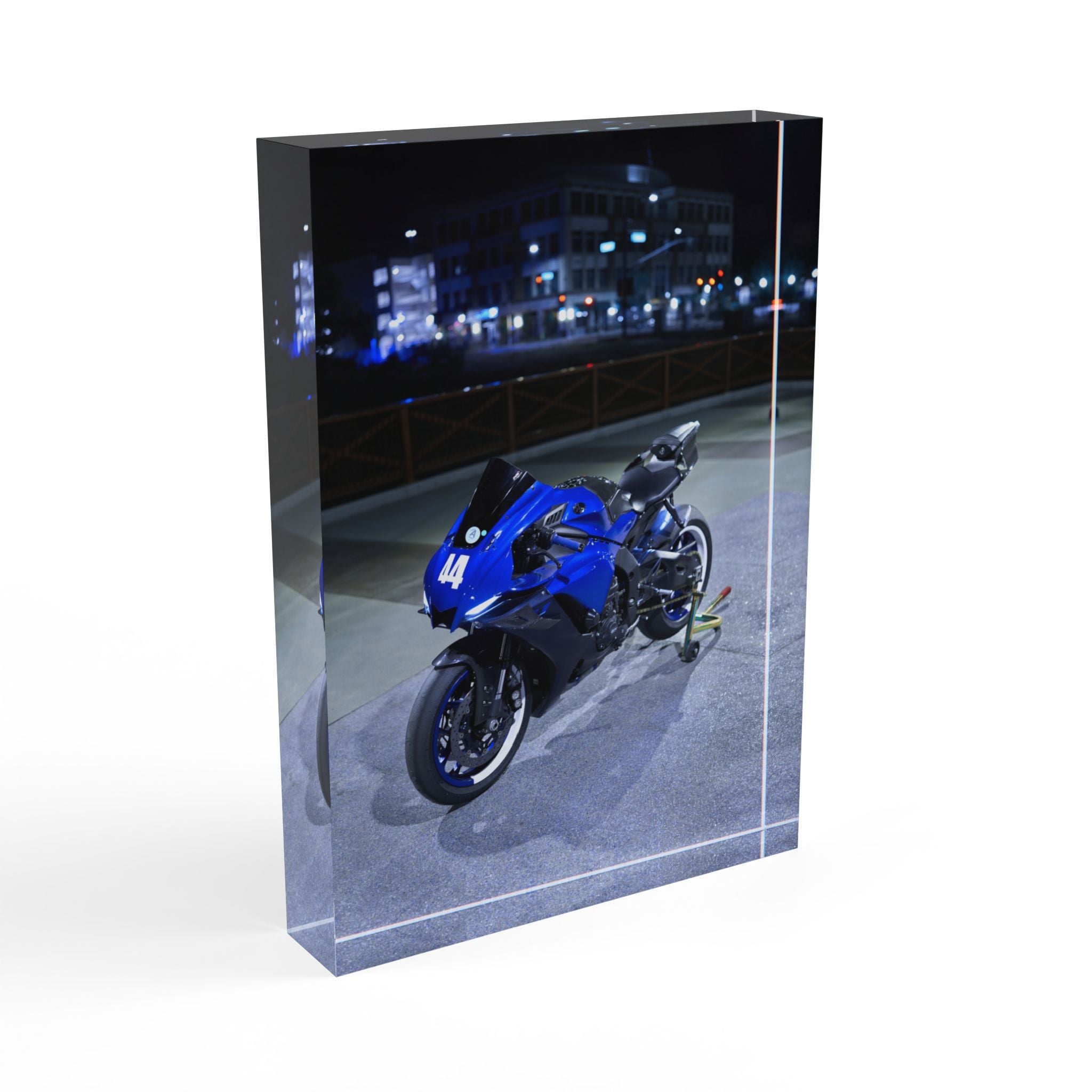 Yamaha R1 Motorcycle Acrylic Photo Block #001 - Throttle Designs