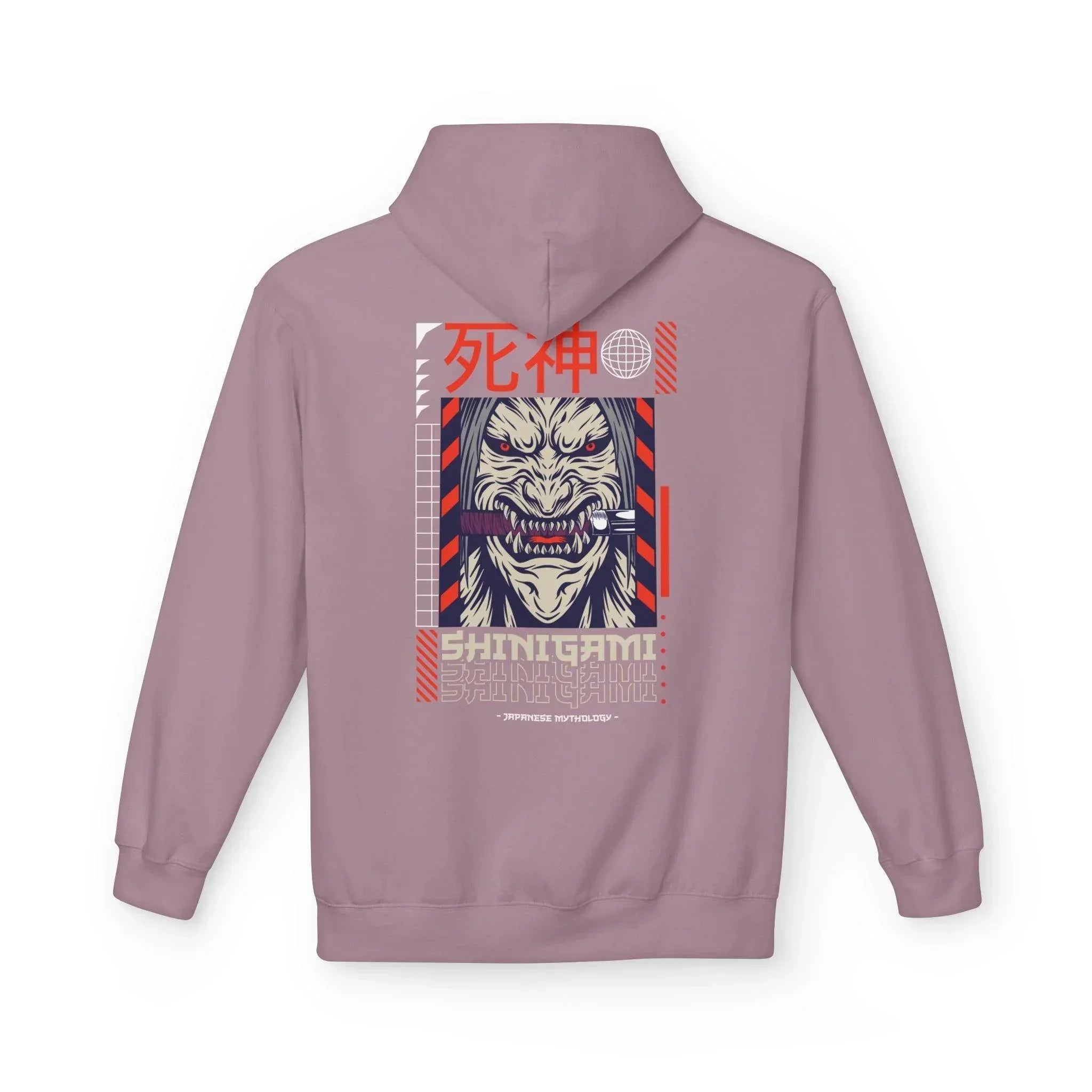 Shinigami-Inspired Japanese Streetwear Fleece Hoodie - Comfort Meets Cultural Style